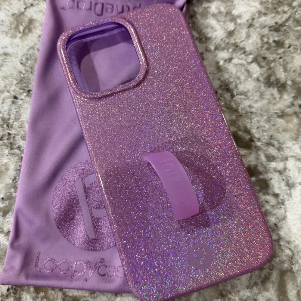 Loopy Case IPhone 15 Pro Max Purple Sparkle
